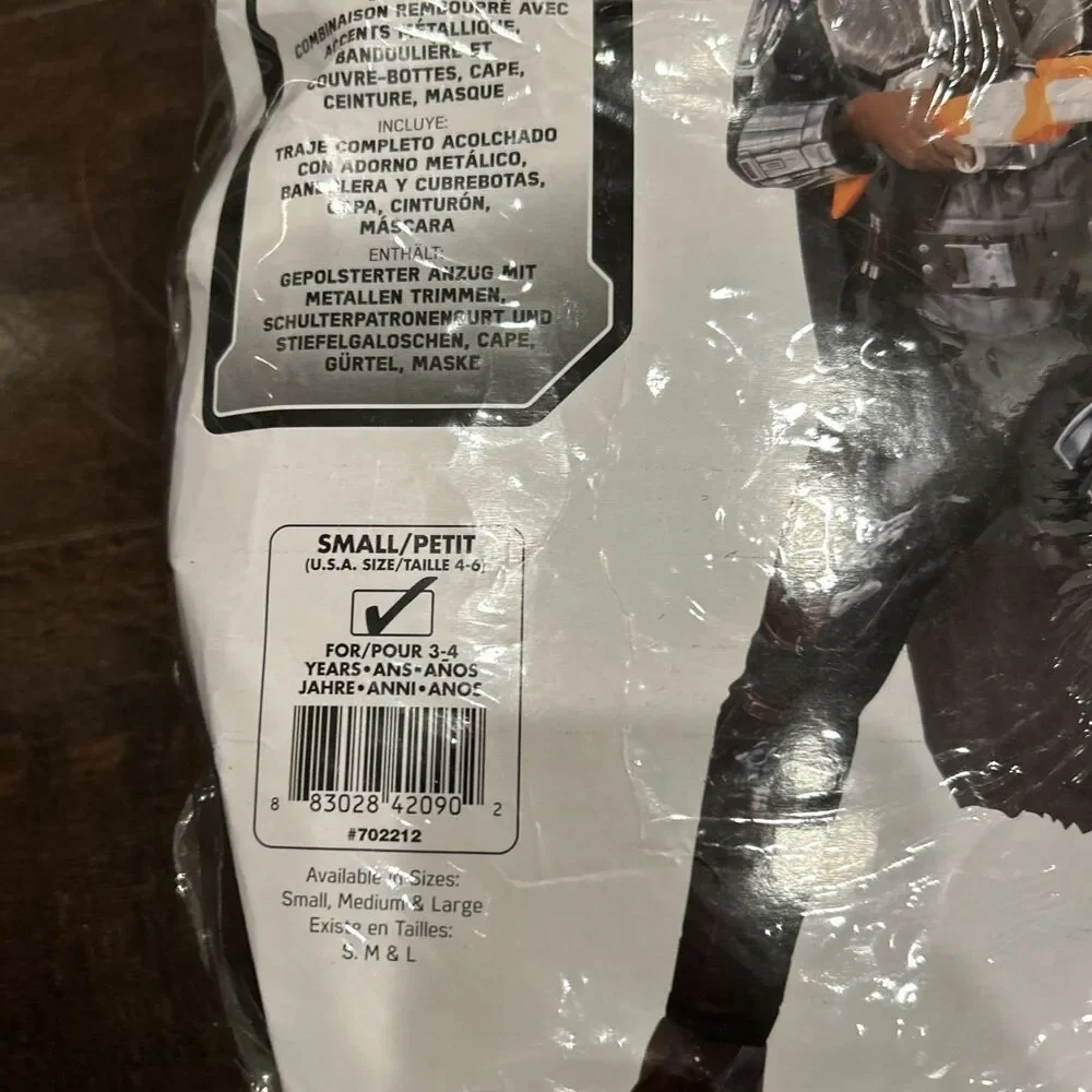 Rubie’s Star Wars The Mandalorian Beskar Armor Child Sz Small Halloween Costume - Picture 2 of 9